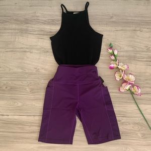 Purple biker shorts | sports biker shorts | sports